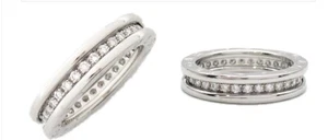 Bulgari B.Zerol Wedding White Gold Diamond Band ring size 6 - Picture 1 of 5