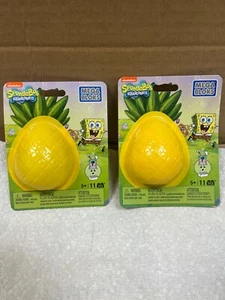 Lot of 2 NEW Mega Bloks SpongeBob SquarePants Easter Blind Bag Toy Blocks - Picture 1 of 4