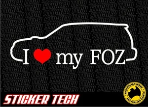 CALCOMANÍA DE VINILO I LOVE (HEART) MY FOZ TRAJES SUBARU TECHNA FORESTER STI - Imagen 1 de 2