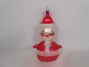 VINTAGE DE CARLINI GLAS MUNDGEBLASEN/BEMALT WEIHNACHTSSCHMUCK WEIHNACHTSMANN HERGESTELLT IN ITALIEN - Bild 1 von 7