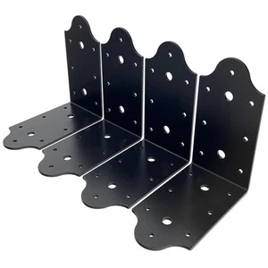 4 Pcs Heavy Duty Flush Inside 90-Degree Angle Bracket Steel Tie Plate,3" Widt... - Picture 1 of 7