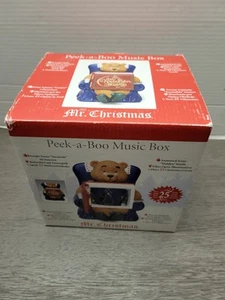 Mr. Christmas Peek-a-Boo Spieluhr Glasfaser Beleuchtung Neu - Bild 1 von 23