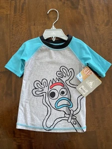 NEW Toy Story 4 Forky Boys Size 2 Rash Guard; UPF 50+; Quarter Length Sleeves - Picture 1 of 3