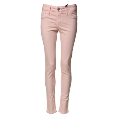 Pantalones de mezclilla ajustados de cintura media de algodón rosa orquídea negra etiqueta s. W29 150usd Foto 1 de 4