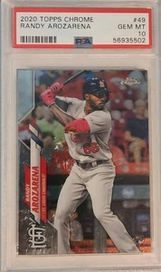 2020 Topps Chrome St. Louis Cardinals Randy Arozarena PSA 10 - Bild 1 von 2