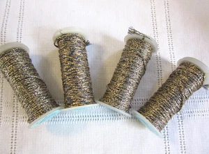 4 Kreinik Iron-on Metallics #6271 BAROQUE Medium #16 Braid Thread lot - Picture 1 of 5