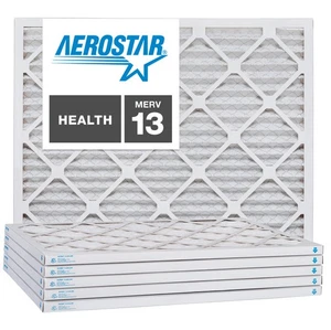 Aerostar 12x14x1 MERV  13, Pleated Air Filter, 12x14x1, Box of 6 - Picture 1 of 7