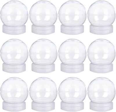 12 Pezzi Palle Di Natale Trasparenti, 69Mm Natale Palline Albero, Globo D'Acqua  - Immagine 1 di 4