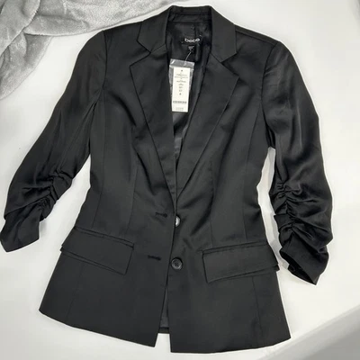 Chaqueta Bebe Nueva Con Etiquetas Minnie Satén Abigail Negra Manga Acanalada Blazer Urban Jungle Foto 1 de 4