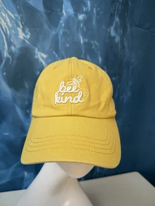 Bee Kind Hat Cap Adjustable Baseball Hat Yellow Gold State of Mine Flowers - Picture 1 of 12