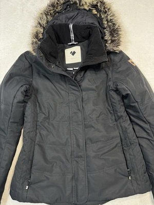 Obermeyer Alpine Ski Snowboard Jacket Black Faux Fur Hood Waterproof SZ 8 - Image 1 of 4