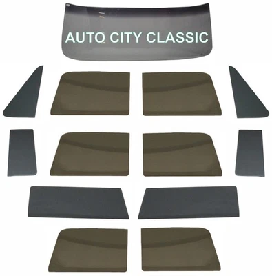 Chevy GMC Suburban 1967 parabrisas de vidrio puerta de ventilación cuarto granero trasero gris conjunto Foto 1 de 4