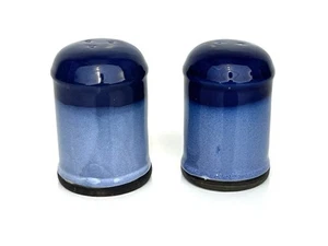 Sango Nova Blue 4934 Salt & Pepper Shakers – Two-Tone Stoneware – 3.75” Tall - Picture 1 of 14