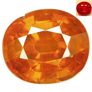3.10 Ct Oval 8.7 x 7.7 MM Brown to Red Color Changing Garnet - Picture 1 of 5