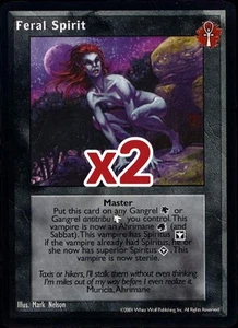 Lot of 2 cards: Feral Spirit [BL set] - VTES card - Picture 1 of 3