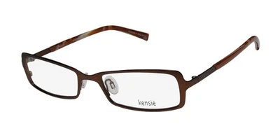 NEW KENSIE EXPLORATION EYEWEAR FULL-RIM BR RECTANGULAR WOMENS BROWN METAL & - Image 1 of 4