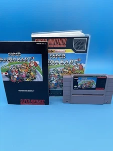 Super Mario Kart (Super Nintendo SNES) carrello autentico + manuale con bonus Bello! - Foto 1 di 5