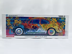 Eurographics Volkswagen VW Beetle Splash Panoramic Jig Saw Puzzle 3' Wide 1000Pc - Picture 1 of 6