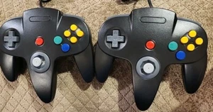 PACK 2 mandos de repuesto negros N64 para consola de videojuegos N64 - NUEVO OB - Imagen 1 de 1