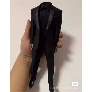 1/6 Soldado + Ropa Traje Modelo Gao Qiqiang Negro Traje Vestido Traje - Imagen 1 de 8