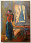 Edvard Munch, handgefertigtes Öl auf Leinwand, signiert, (ungerahmt) 50x70 cm Vintage Kunst