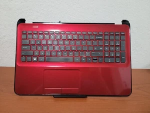 OEM HP Notebook 15-d017cl Laptop Palmrest w/ Keyboard/Trackpad (Red) - TESTED - Picture 1 of 3