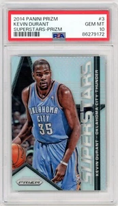 2014-15 Panini Prizm KEVIN DURANT - Superstars Silver Prizm #3 PSA 10 - Picture 1 of 3