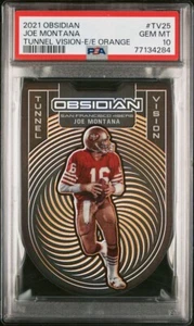 2021 Panini Obsidian Football Tunnel Vision Orange #TV-25 Joe Montana Pop1 - Picture 1 of 4