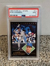 1992 Fleer All Stars #14 - RYNE SANDBERG - PSA 9 Mint - Chicago CUBS