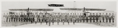 FLYING OFFICERS LOVE FIELD AVIATION CAMP 1918 DALLAS, TEXAS PANORAMIC PHOTO - Image 1 of 2