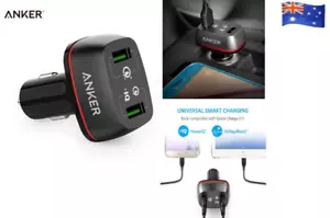 Original Anker 42W SUPER FAST QC 3.0 Car Charger PowerDrive+ 2 USB Quick Charge - Picture 1 of 9