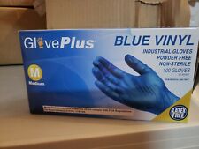 500 GlovePlus Blue Industrial/Food Vinyl Disposable Gloves Size Medium
