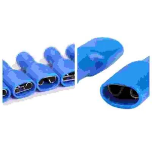 Vinyl Fully Insulated 6.3mm Female Spade Terminal 16-14AWG Wire Crimp Connector - Picture 1 of 8