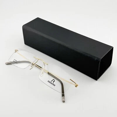 Authentic Rodenstock Germany R 7054 S1 B Eyeglasses Rimless Frame Titanium Specs - Image 1 of 4