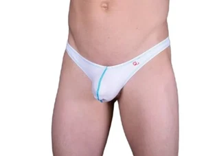 Petit Q Sexy Mens Thongs French Design White 180606 MX2 - Picture 1 of 4