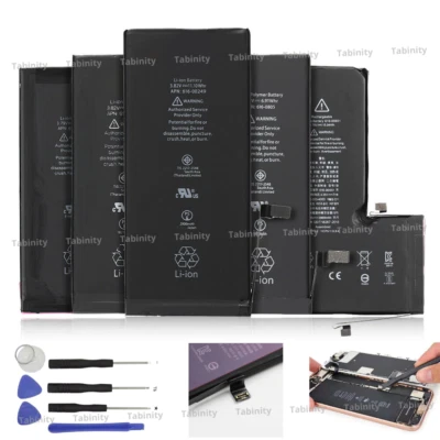 For iPhone 6 7 8 XR XS 11 12 13 Pro High Capacity Battery Replacement +Tool Lot - Image 1 of 4