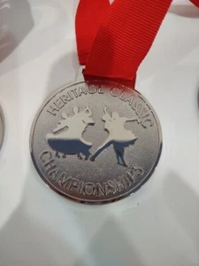 EUC Silber Tanzpreis Medaillen 2,5 Zoll Heritage Classic Championship Band 17 Zoll  - Bild 1 von 5