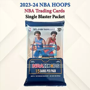 2023-24 NBA Hoops Blaster Box Pack Basketball Trading Cards Sealed 1 Packet - Picture 1 of 1