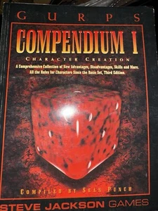 Gurps Compendium Character Creation by Steve Jackson softcover Book VG - Imagen 1 de 2