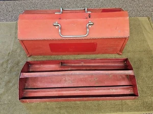 Stack-On Metal Folding Portable Handheld Carrying Tool Box Chest Military USA - Picture 1 of 17