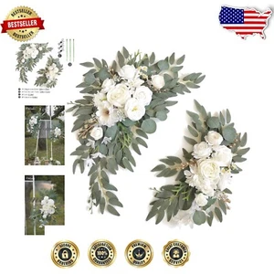 Elegant Arch Flower Swags - Artificial Silk Floral Decor for Weddings, 26" H - Picture 1 of 9