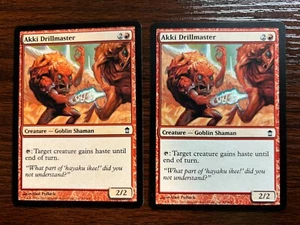 "Akki Drillmaster" - Magic the Gathering SAVIORS OF KAMIGAWA (92/165) (2 Cards) - Picture 1 of 6