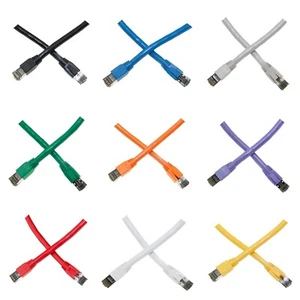 Cable Ethernet de arranque moldeado sin enganches Cat8 S/FTP - Elige tamaño/color (0,5 pies-15 pies) - AVU - Imagen 1 de 12