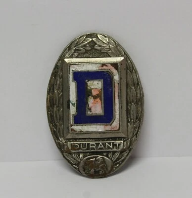 Insignia emblema rejilla radiador Durant usada 1928-29 Gus Fox Co. (SC) Foto 1 de 4