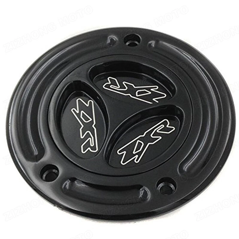 Fit for Kawasaki Ninja ZX6R/RR ZX9R ZX10R 2000-2010 Black Keyless Fuel Tank Caps - Image 1 of 4