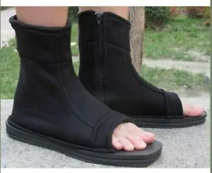 Japanese Ninja Shoes Boots Cosplay Retro Ancient Mens Women Black Blue Fashion - Picture 1 of 14