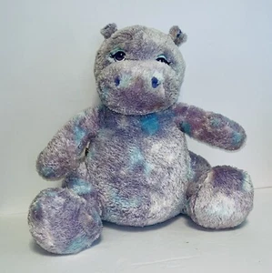 Build A Bear Hippo Tie Dye Purple Lavender Blue 11" Plush Stuffed Toy BABW - EUC - Picture 1 of 10