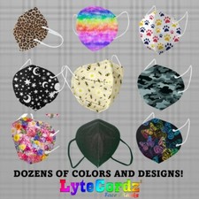 KN95 Face Mask Cover Personal Protective - NO VALVE - Many Designs and Patterns!