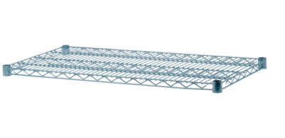 Estante de alambre epoxi verde de montaje en pared de 14" x 36" NSF 1015043 Foto 1 de 4