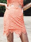 For Love & Lemons Skirt Small Orange Guava Lace Mini Tropical Lined